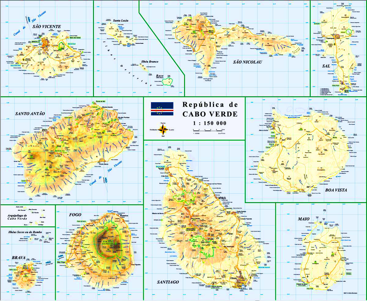Cabo Verde Karte ©Attila Bertalan