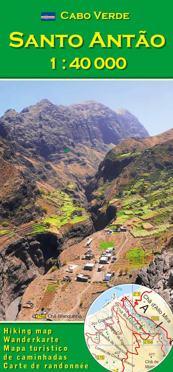 Hiking Map Santo Antão 1:40000 / Cape Verde ©Pitt Reitmaier