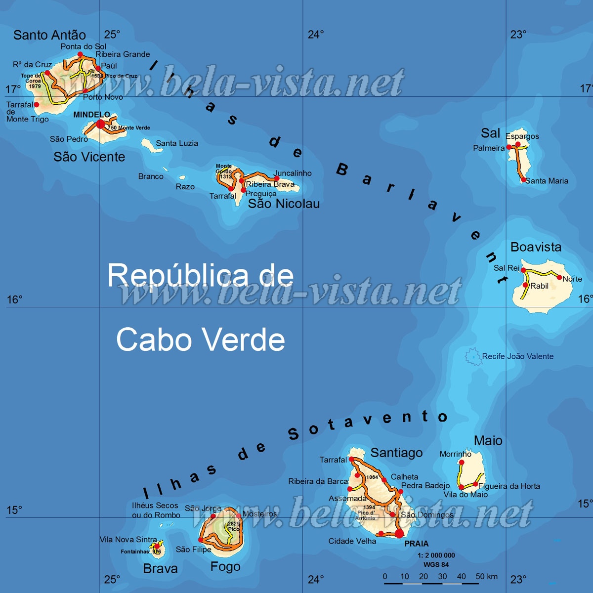 Cabo Verde Karte ©Pitt Reitmaier