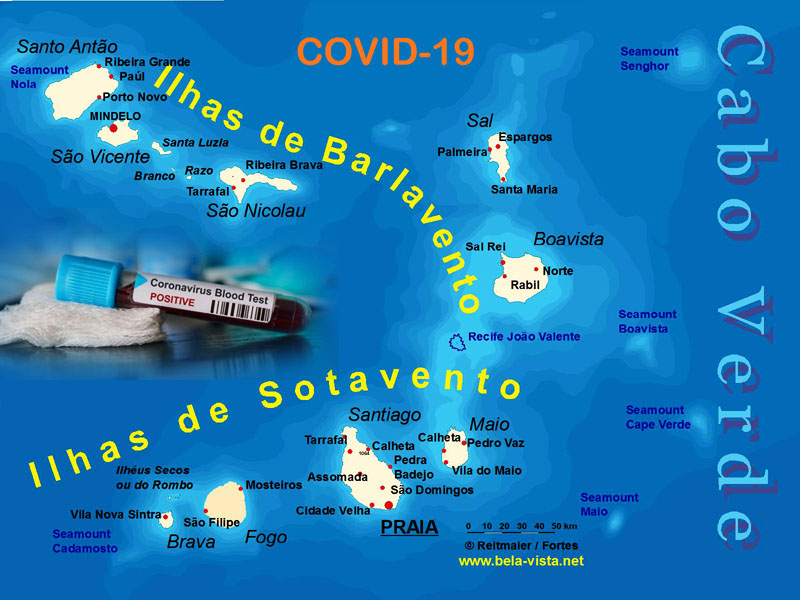 Cabo Verde map Covid-19