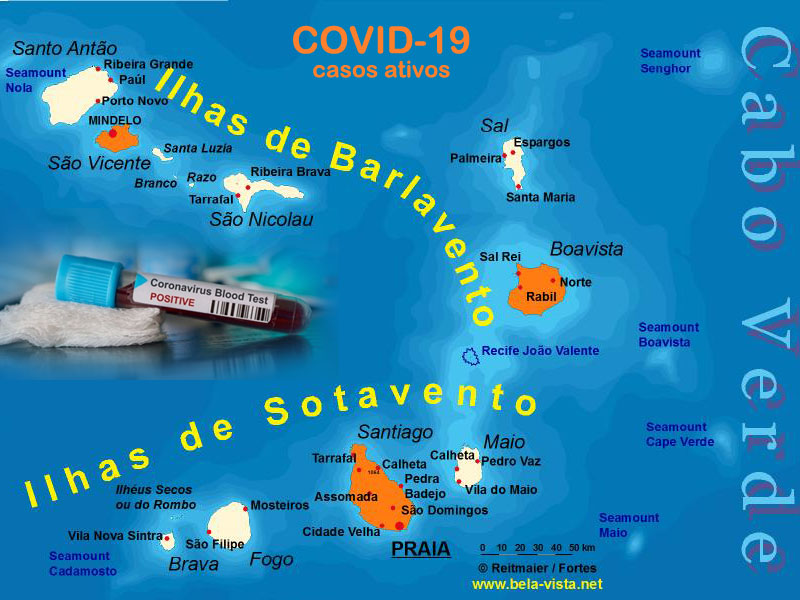 Cabo Verde map Covid-19