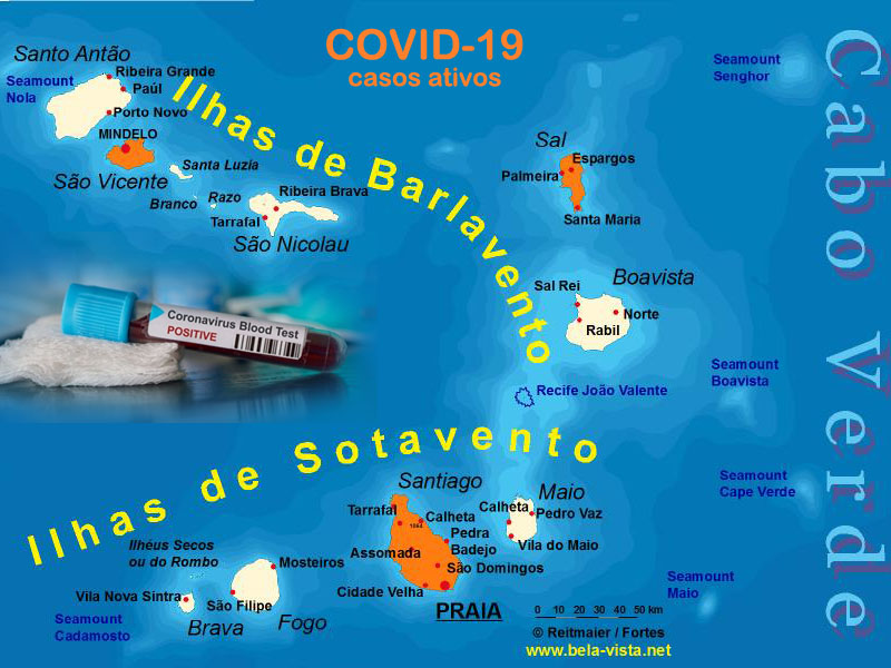 Cabo Verde map Covid-19
